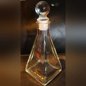 Pyramid Apothecary Triangular Glass Bottle